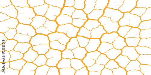 Yellow seamless honeycomb pattern with a textured, geometric hexagonal grid