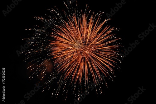 Wallpaper Mural Fireworks explosion in orange and gold Torontodigital.ca