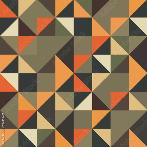 Seamless Modern Triangles Tessellation Pattern Vector