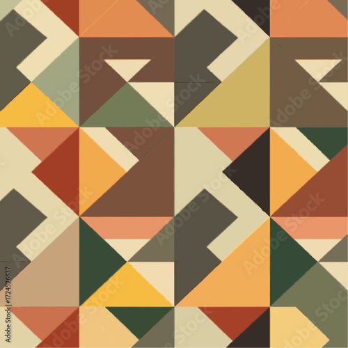 Seamless Modern Triangles Tessellation Pattern Vector