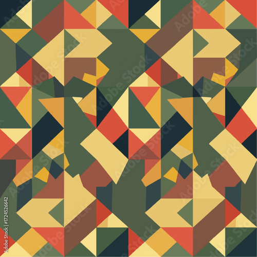 Seamless Modern Triangles Tessellation Pattern Vector