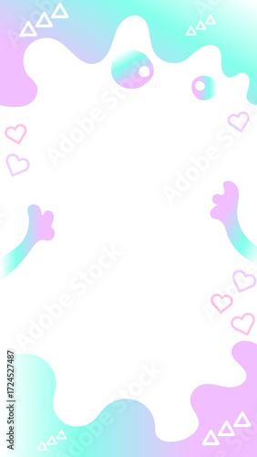 ショート動画配信用の背景　かわいいモンスター