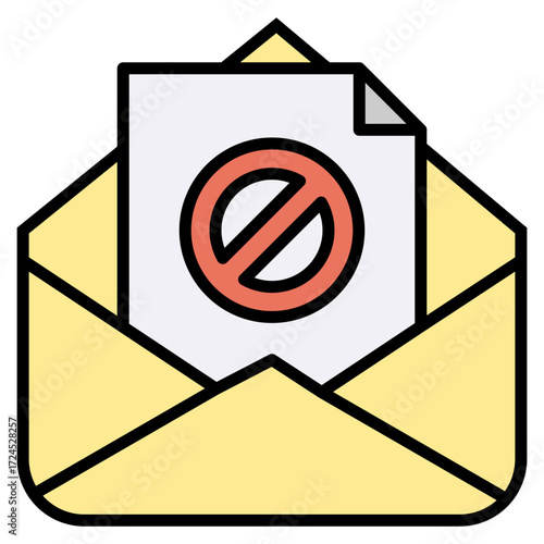 Spam lineal color icon