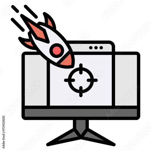 Ddos lineal color icon