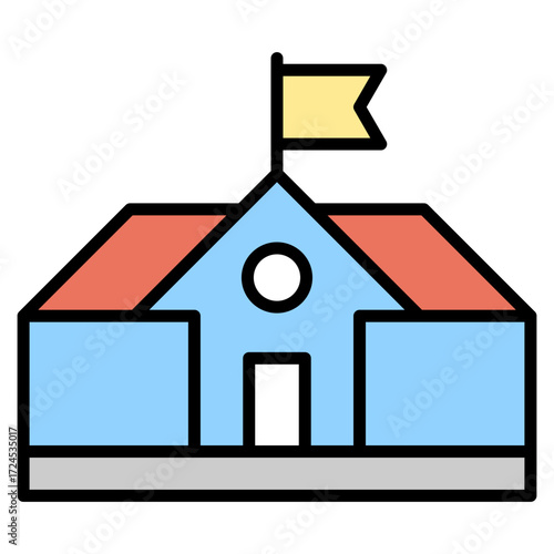 University lineal color icon