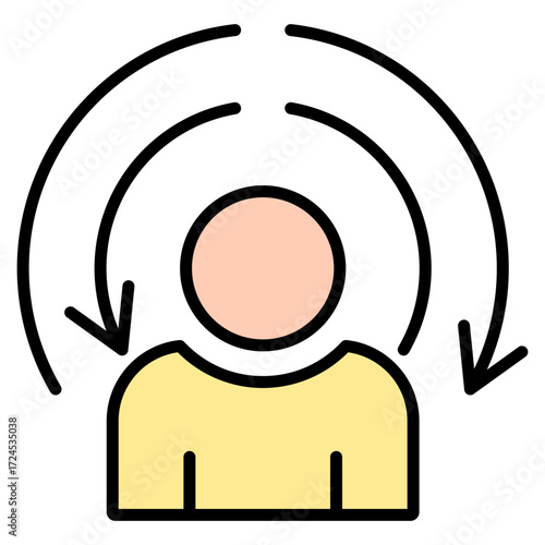 Reality lineal color icon
