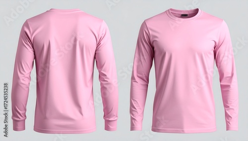 Wallpaper Mural Front and back view of a light pink long-sleeve shirt Torontodigital.ca