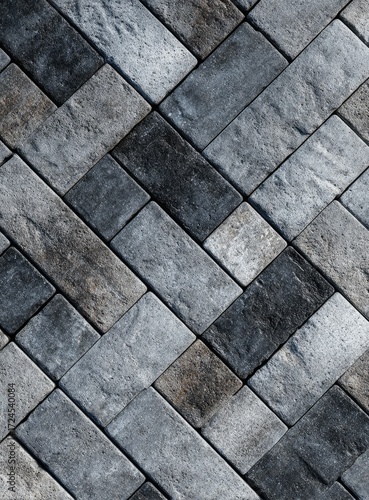 Wallpaper Mural Gray stone brick pavement Torontodigital.ca