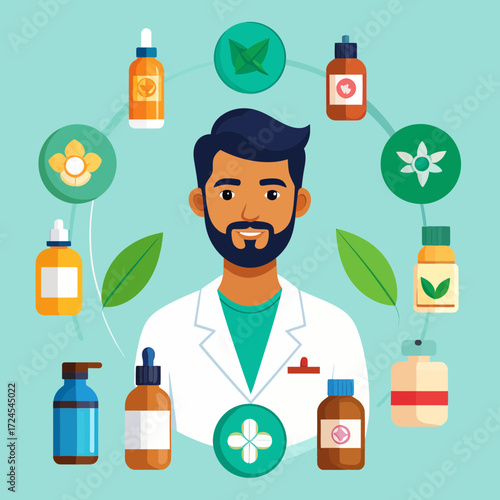 Modern Professions in Lifestyle & Health Herbalist and Natural Medicine Concepts