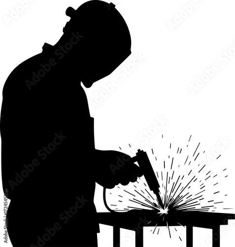 Welder White Background