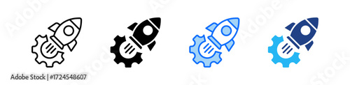 Tech Startup Icon Set Multiple Style Collection