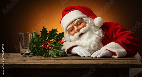 Sleepy santa claus