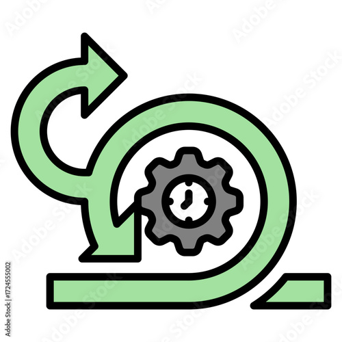 Scrum lineal color icon