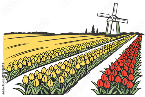 windmill in the field