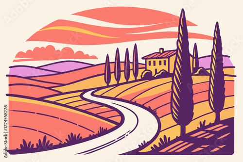 vector illustration of landscape