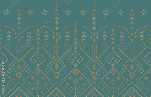 Ethnic Pattern. Ethnic India Bhandhani seamless pattern for embroidery, textile decoration and tile design.