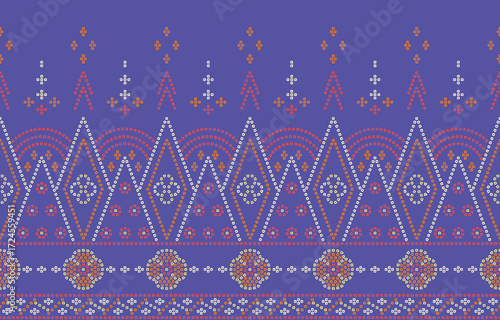 Ethnic Pattern. Ethnic India Bhandhani seamless pattern for embroidery, textile decoration and tile design.