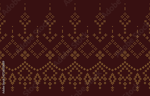 Ethnic Pattern. Ethnic India Bhandhani seamless pattern for embroidery, textile decoration and tile design.