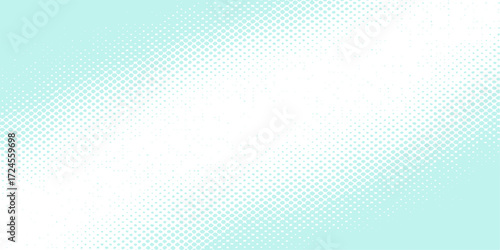 Vector blue halftone pattern with wave texture and digital light dots background