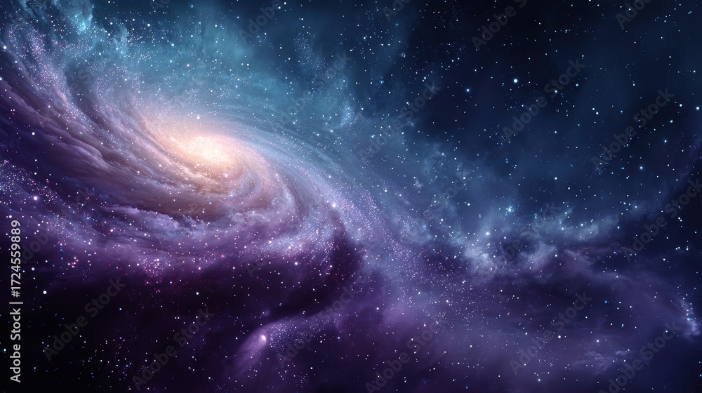 Obraz premium Beautiful Deep Space Background with Swirling Cosmic Patterns