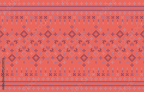 Ethnic Pattern. Ethnic India Bhandhani seamless pattern for embroidery, textile decoration and tile design.