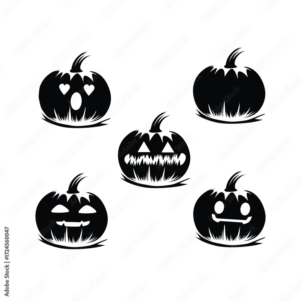 Obraz premium pumpkin icon silhouette