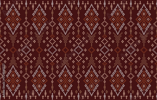 Ethnic Pattern. Ethnic India Bhandhani seamless pattern for embroidery, textile decoration and tile design.