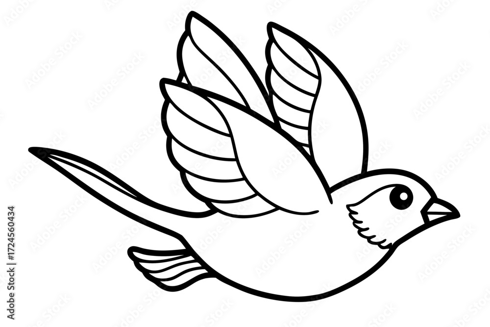 Fototapeta premium vector illustration of a bird