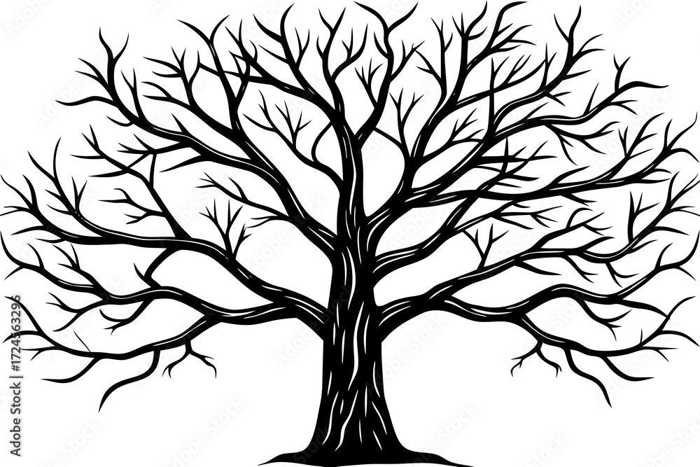 Obraz premium tree silhouette vector