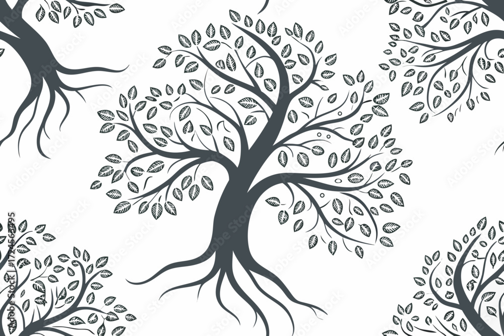 Obraz premium vector tree silhouette