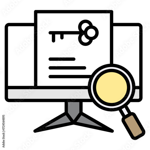 Keywords lineal color icon