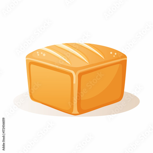角食パンのベクターイラスト素材シンプルデザイン