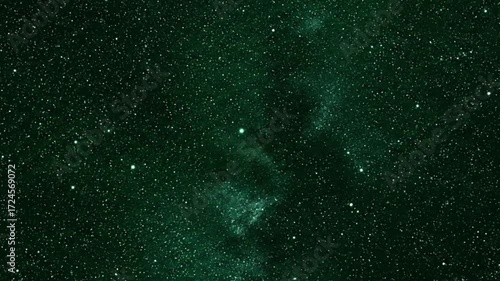 Green cosmic stars video background