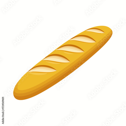 フランスパンのベクターイラスト素材シンプルデザイン