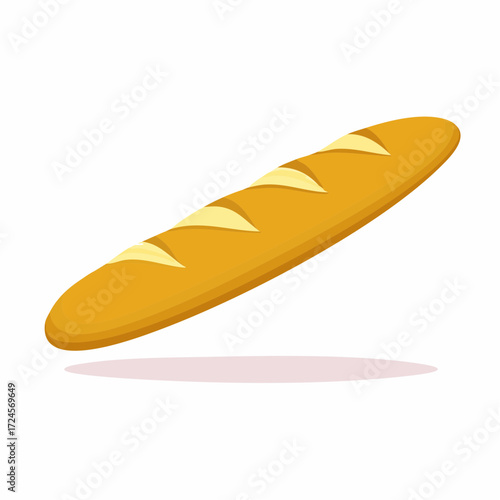フランスパンのベクターイラスト素材シンプルデザイン