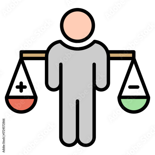 Balance lineal color icon