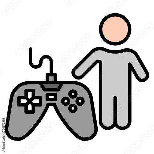 Gaming lineal color icon