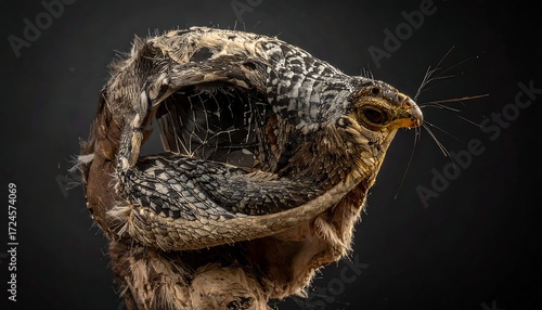 Bird's head, intricate detail
