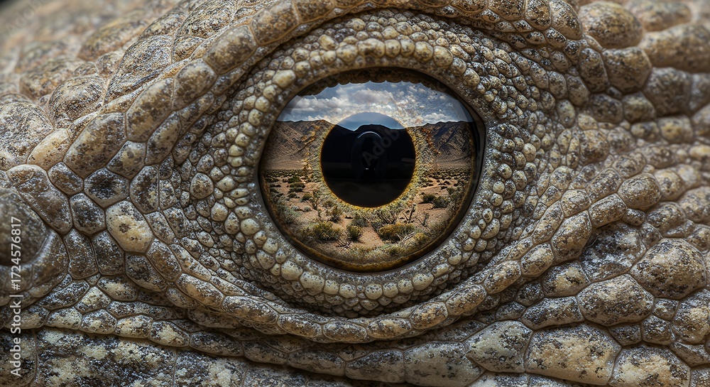 Fototapeta premium Close up reptile eye