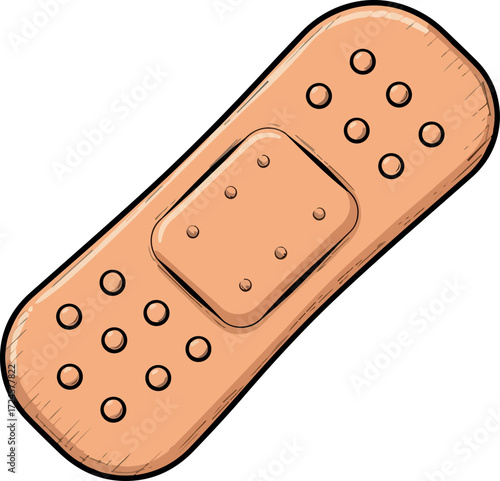 Adhesive bandage plaster for wound care medical treatment health protection.