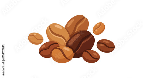 Close-up of Freshly Roasted Coffee Beans Aromatic and Rich
