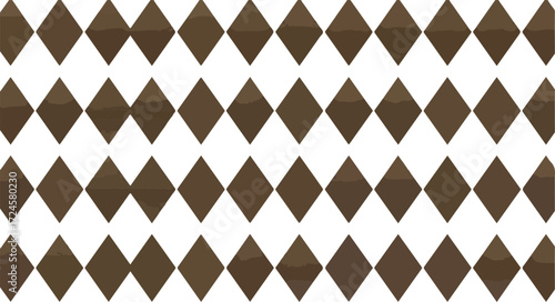 Brown diamond pattern repeating across a white background seamless design.