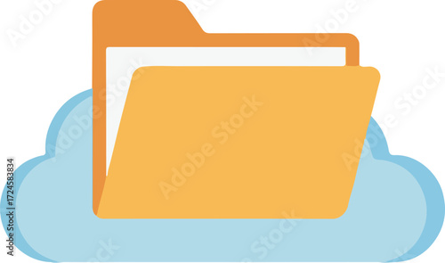 Cloud storage folder icon representing data backup and online file management.