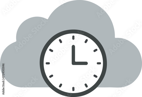 Cloud time concept representing weather and the passage of hours.
