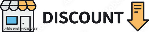 Discount promotion for shop special offer sale price reduction save money.