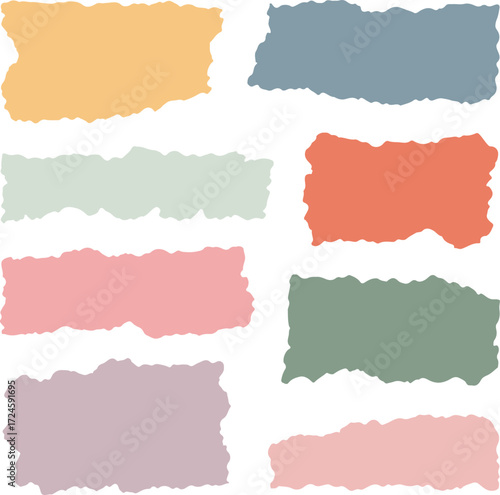 Wallpaper Mural Minimalist abstract graphic design elements in various pastel color rectangles and shapes Torontodigital.ca