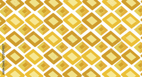 Geometric diamond pattern in shades of yellow and gold artistic design.