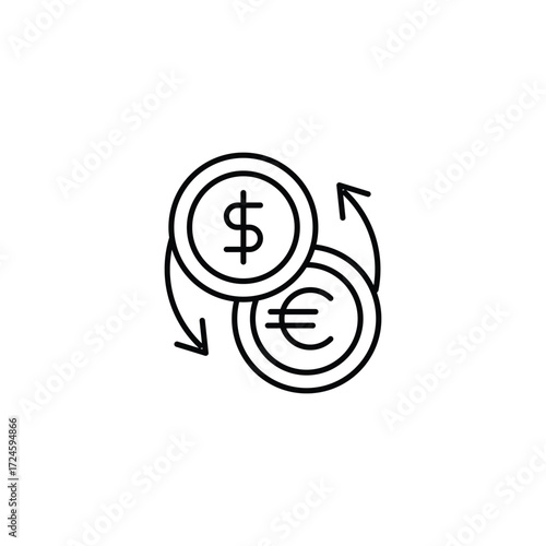 Money Finance Business Line Icon