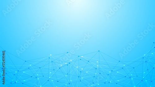 Futuristic abstract network connections for artificial intelligence, big data, cyber security, blockchain, internet, and global communication