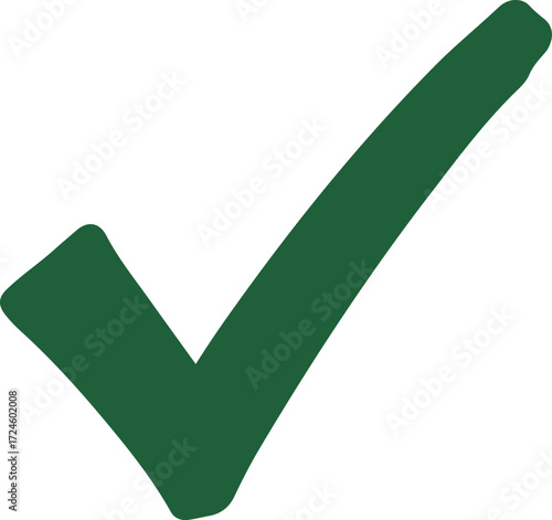 Green check mark symbol representing approval and confirmation of a task or item.